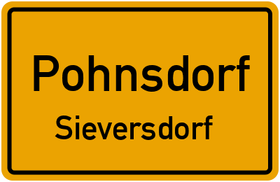 Straßenverzeichnis Pohnsdorf Sieversdorf