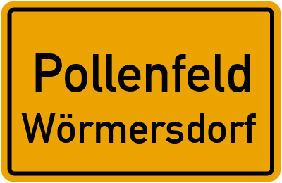 Straßenverzeichnis Pollenfeld Wörmersdorf