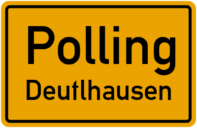 Ortsschild Polling Deutlhausen