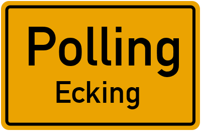 Ortsschild Polling Ecking