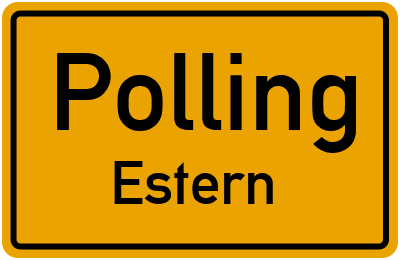 Ortsschild Polling Estern