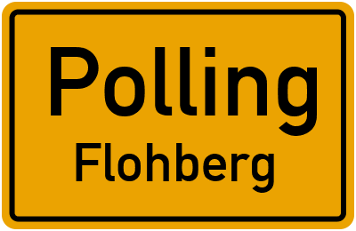 Ortsschild Polling Flohberg