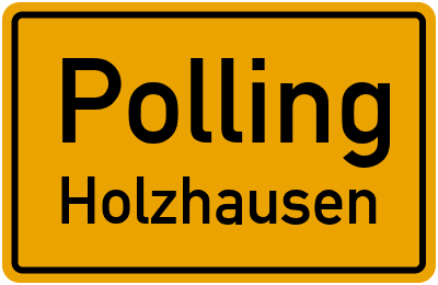 Ortsschild Polling Holzhausen