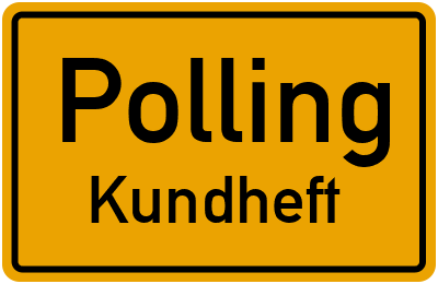 Straßenverzeichnis Polling Kundheft