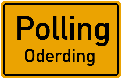 Ortsschild Polling Oderding