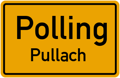 Ortsschild Polling Pullach