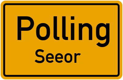 Ortsschild Polling Seeor