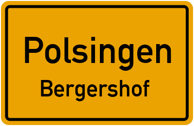 Ortsschild Polsingen Bergershof