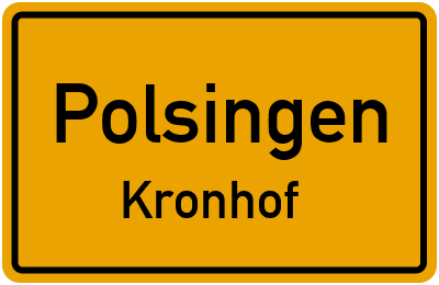 Ortsschild Polsingen Kronhof