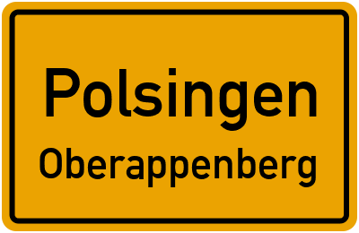 Ortsschild Polsingen Oberappenberg