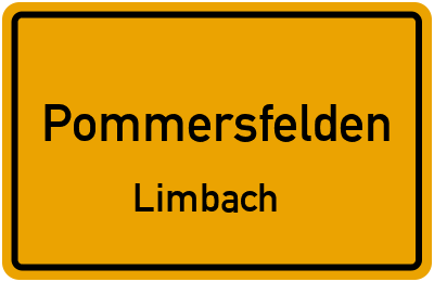 Ortsschild Pommersfelden Limbach