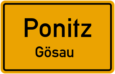 Straßenverzeichnis Ponitz Gösau