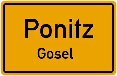 Straßenverzeichnis Ponitz Gosel