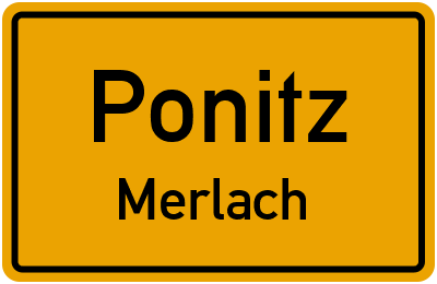 Straßenverzeichnis Ponitz Merlach