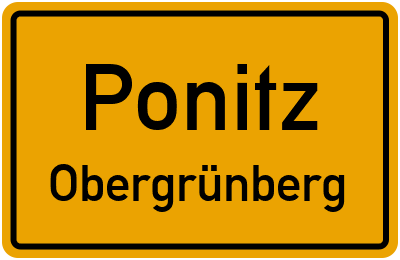 Straßenverzeichnis Ponitz Obergrünberg