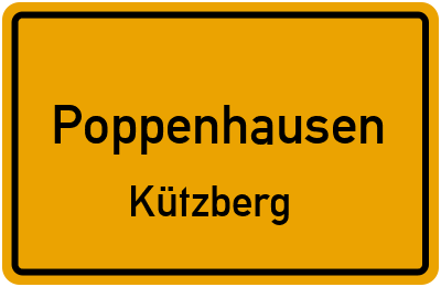 Ortsschild Poppenhausen Kützberg