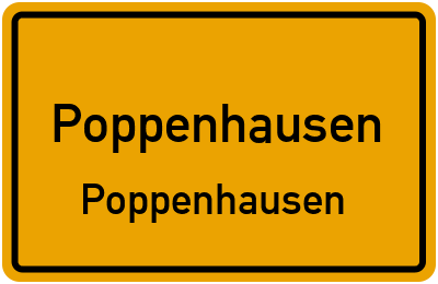 Ortsschild Poppenhausen Poppenhausen