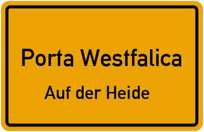 Straßenverzeichnis Porta Westfalica Auf der Heide