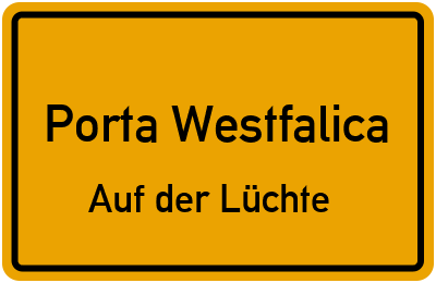 Straßenverzeichnis Porta Westfalica Auf der Lüchte