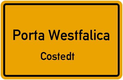 Ortsschild Porta Westfalica Costedt