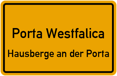 Straßenverzeichnis Porta Westfalica Hausberge an der Porta