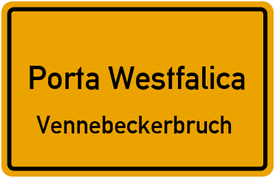 Straßenverzeichnis Porta Westfalica Vennebeckerbruch