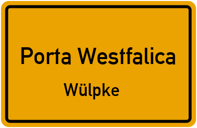 Ortsschild Porta Westfalica Wülpke