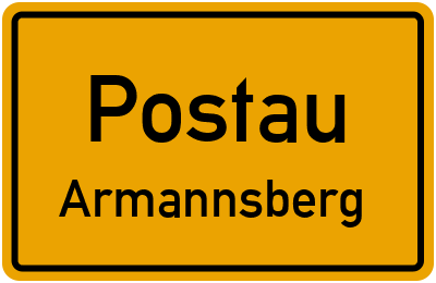 Ortsschild Postau Armannsberg