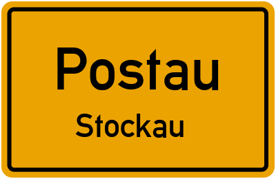 Ortsschild Postau Stockau