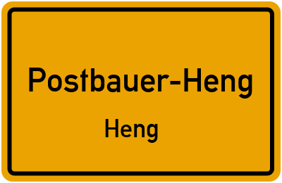 Straßenverzeichnis Postbauer-Heng Heng