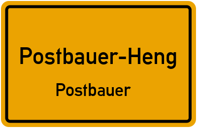 Straßenverzeichnis Postbauer-Heng Postbauer