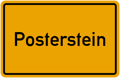 Ortsschild von Gemeinde Posterstein in Thüringen