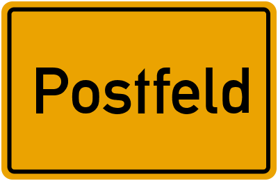 Ortsschild von Gemeinde Postfeld in Schleswig-Holstein