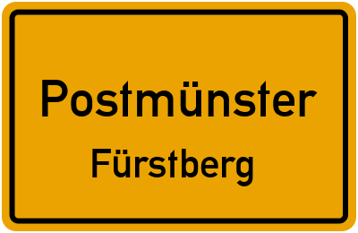 Ortsschild Postmünster Fürstberg