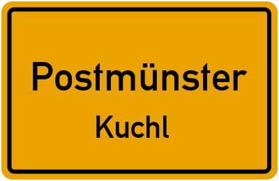 Ortsschild Postmünster Kuchl