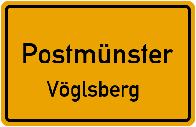 Ortsschild Postmünster Vöglsberg