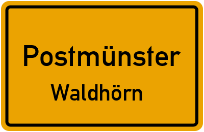 Straßenverzeichnis Postmünster Waldhörn