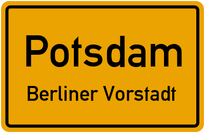 Straßenverzeichnis Potsdam Berliner Vorstadt
