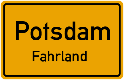 Ortsschild Potsdam Fahrland