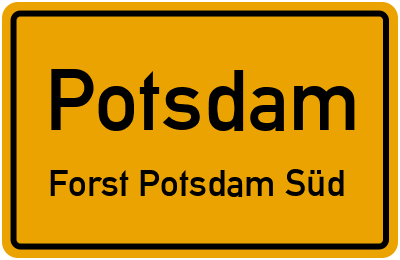 Straßenverzeichnis Potsdam Forst Potsdam Süd