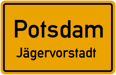 Ortsschild Potsdam Jägervorstadt