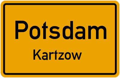 Ortsschild Potsdam Kartzow
