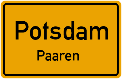 Ortsschild Potsdam Paaren