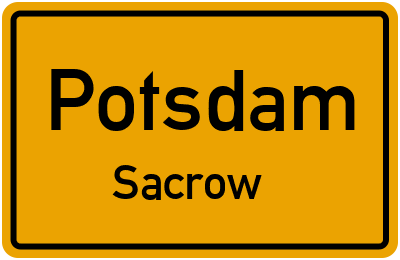 Ortsschild Potsdam Sacrow