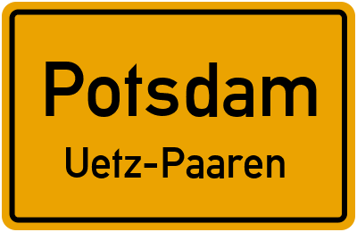 Straßenverzeichnis Potsdam Uetz-Paaren