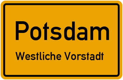 Straßenverzeichnis Potsdam Westliche Vorstadt