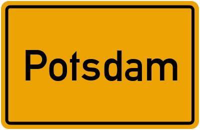 Ortsschild von Stadt Potsdam in Brandenburg