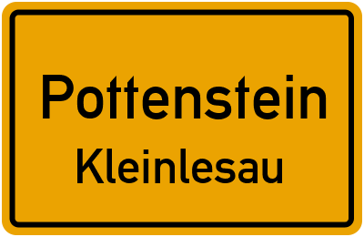 Ortsschild Pottenstein Kleinlesau