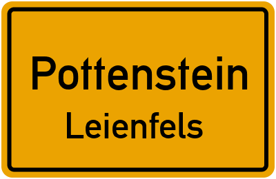 Ortsschild Pottenstein Leienfels
