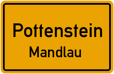 Ortsschild Pottenstein Mandlau